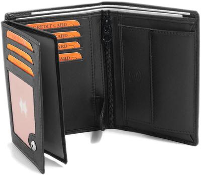 Genuine Leather Wallet For Men RFID Blocking Slim Mens Secure Wallet Creit Card Holder