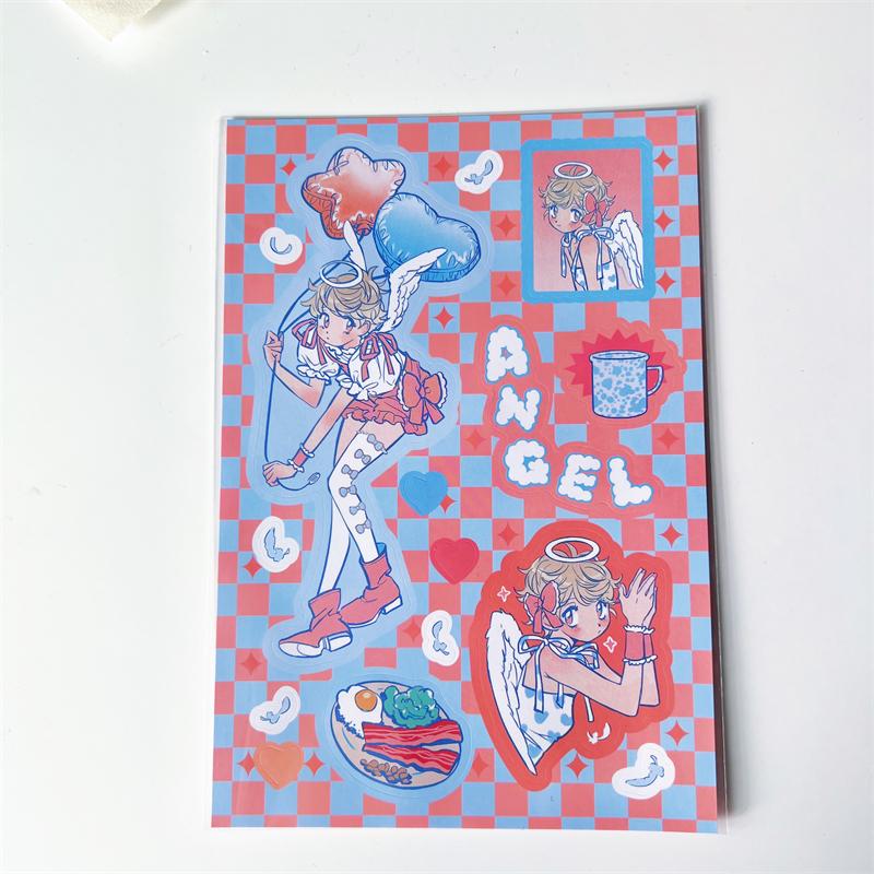 Korean ins Sweet Cool Girl Sticker Scrapbooking Diary DIY Album Decoration Sticker Aesthetic Stationery Art Supplies Personalizd