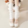 White Knitted Hosiery Socks for Women In Autumn and Spring, Calf Coverings, Pile-up Socks for Hot Girls, Long Pile-up Socks for Spring and Summer