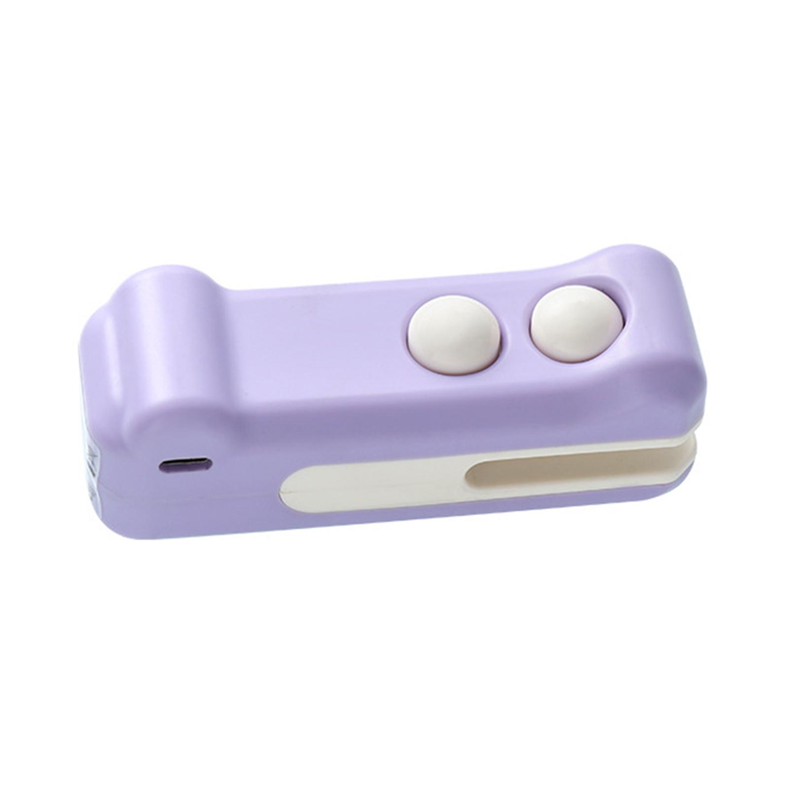 

2-in-1 Mini Bag Sealer Handheld Mini Heat Sealer & Cutter with Cutter and Magnet for Snack Plastic Bags Food Storage фіолетовий