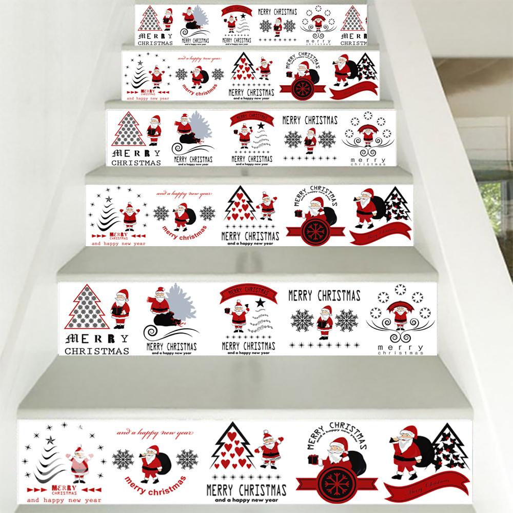 10ks Vánoční dlaždičky Santa Claus Samolepka Kuchyně Šatní skříň Koupelna Domácí Dekor Samolepící Křišťál Hard Film Art Samolepky na zeď