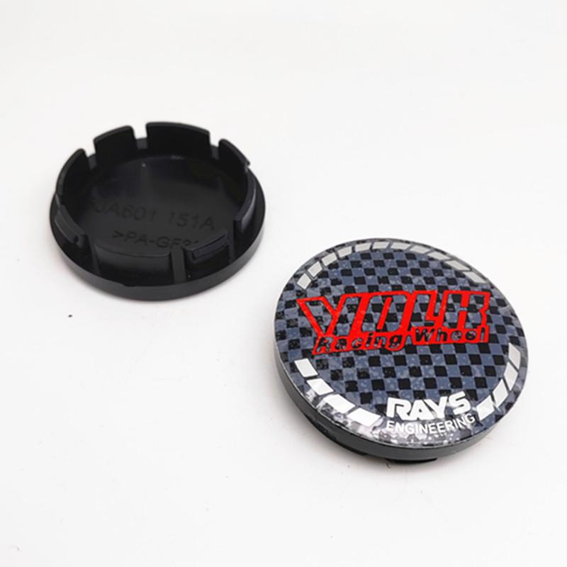 ATA1 4pcs 56mm 53mm Volk Rays Racing Wheel Center Caps Hub Car Styling Rims Replacement Rims Cover Emblem Badge Auto Accessories