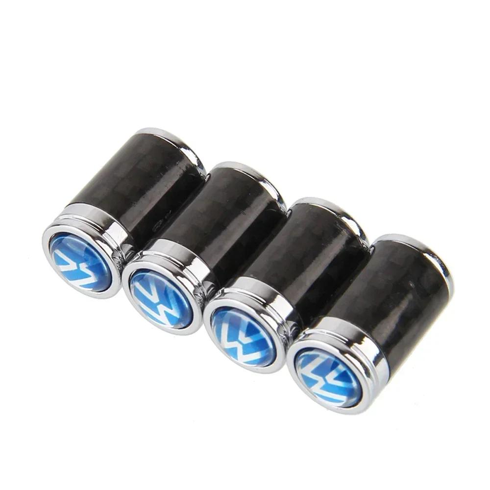 New 4pcs Car Wheel Valve Caps for Volkswagen Passat Tiguan Golf Bora Jetta Beetle Scirocco Sharan Sagitar Tire Dust Cover S