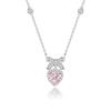 Cupronickel Princess Knot Heart Necklace - Light Luxury Valentine's Day Gift