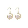 New Lying Moon Cat Star Earrings, Face Skinny Ear Hook Girl Cartoon Cute Ear Accessories
