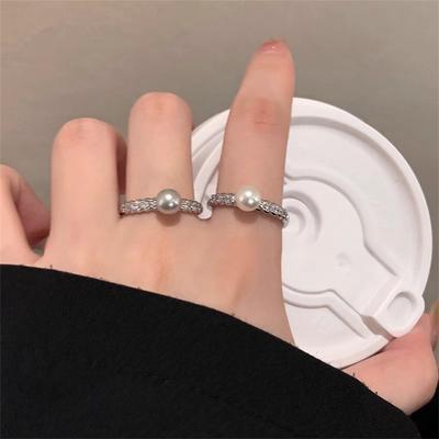 Bague d'empilement en perles douces bague pour index vent froid bague design luxe léger