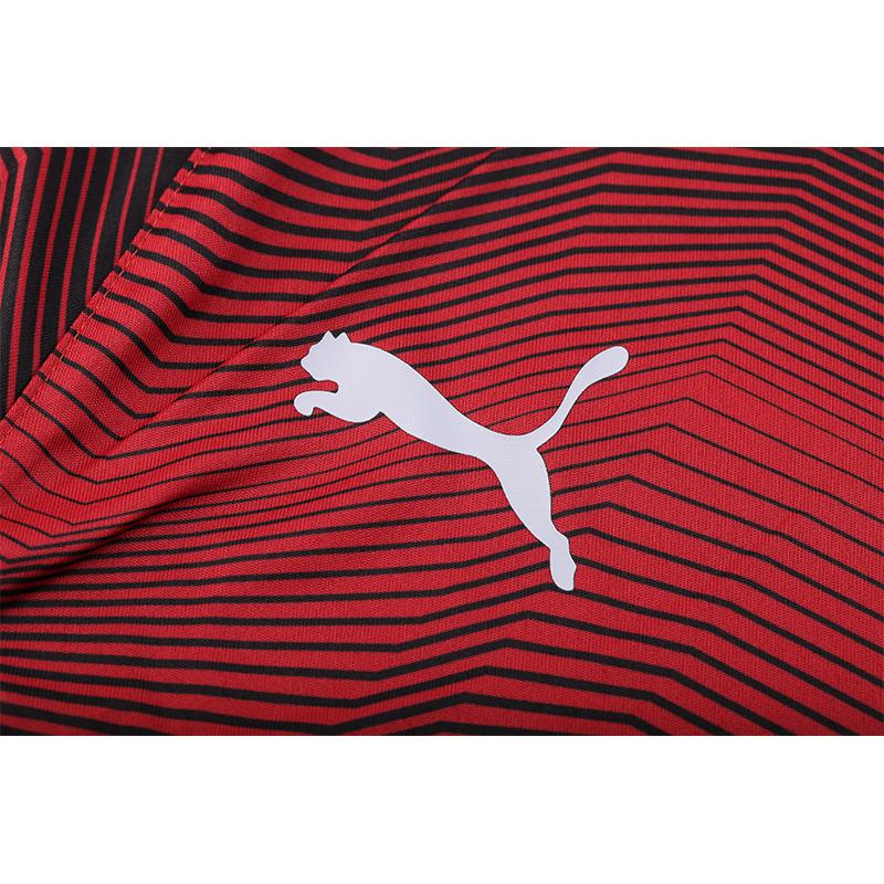 Puma Ac Milan Sport Printed Letter Crew Neck Short Sleeve T-Shirt Men Tops Orange Black 754866-02