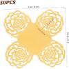 50pcs Hollow Rose Lace Paper Truffle Cups, Gold Cupcake Liners for Brigadeiro, Chocolate and Mini Candy, Ideal for Wedding, Party Dessert Table
