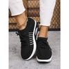 New Summer Casual Sports Shoes 2025 Fly Knit Women's Thick Sole Heightened Lightweight Plus Size Women's Shoes