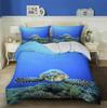 Sea Turtle Duvet Cover Underwater World Themed Bedding Sets Queen Size 3D Gorgeous Luxury Quilt Cover Cover Set Marine Life