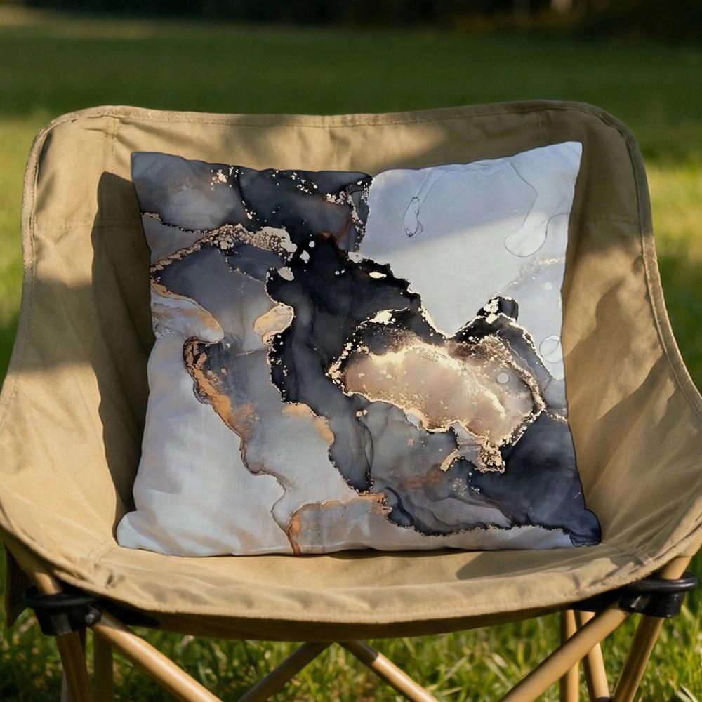 Minimalist Marble Patterned Cushion Cover Soft Reversible  Durable Pillow Cover  MultiScene Use for Home  Car Daily Comfort