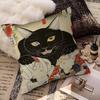Lustige japanische Frau schreit Katze Hund Doge Kissenbezug Auto Überwurf Kissenbezug für Sofa Auto Weihnachtsgeschenk 40x40cm 45x45cm