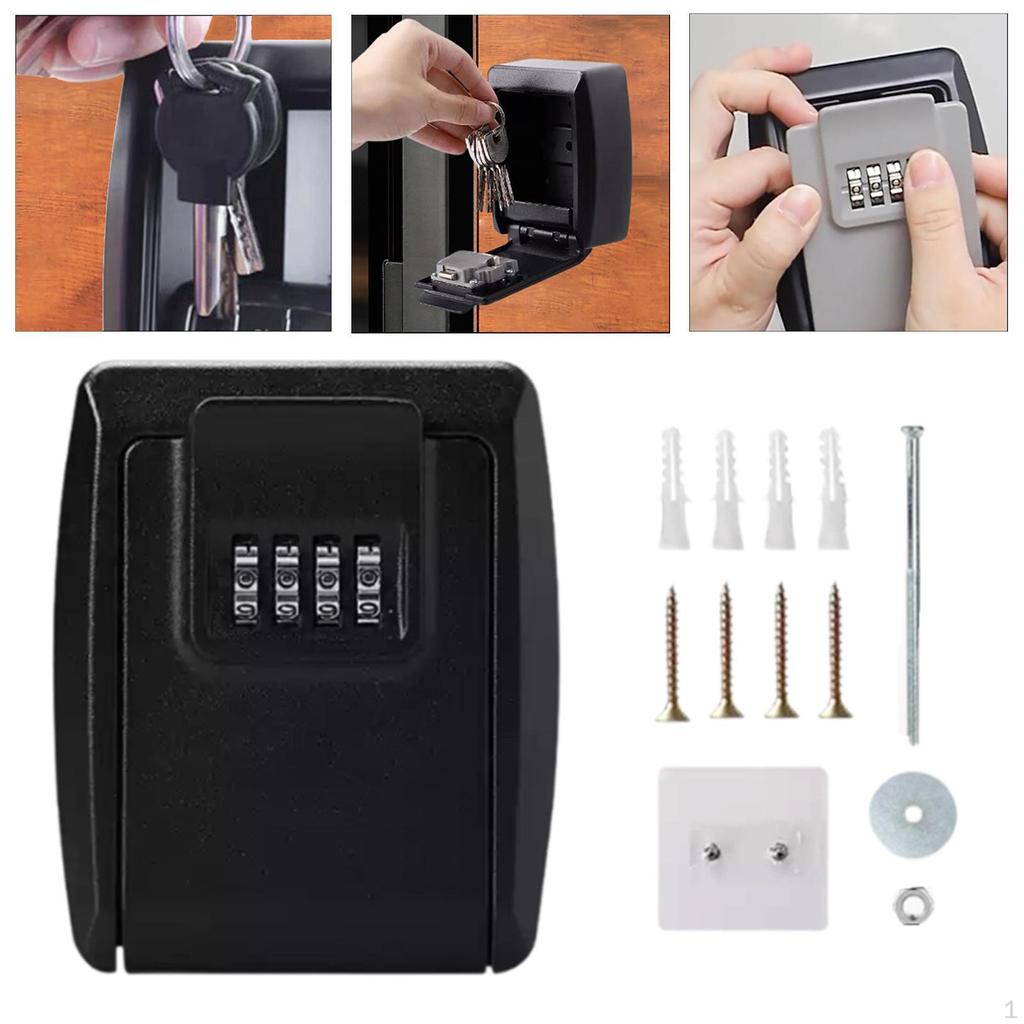 Key Lock Box Legierung Einfache Installation Tragbarer Speicherorganisator Wandmontage für den Innenbereich