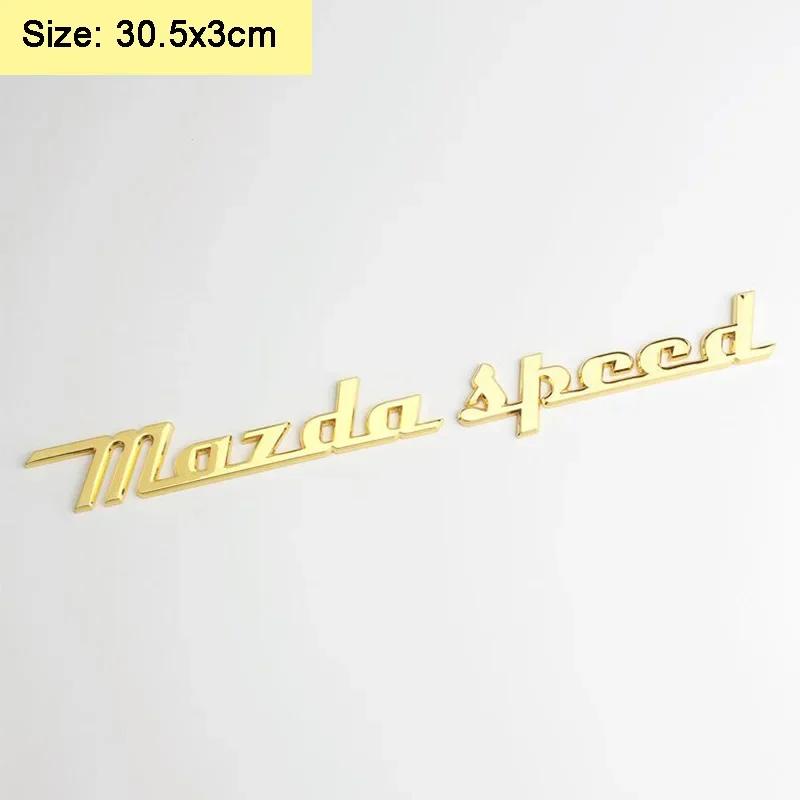 

Metal Car Body Emblem Sticker Rear Trunk Badge Decal for Mazda Speed CX7 CX5 CX9 323 CX4 6 Atenza 3 Axela 2 MX5RX8 626 CX30 золотой