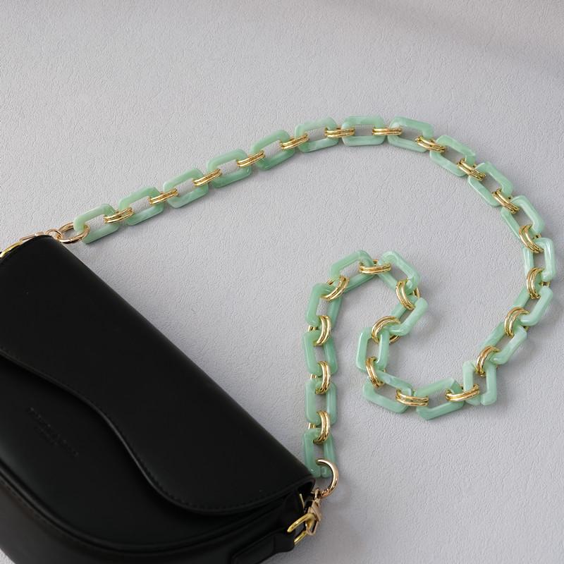 New Fashion Woman Bag Accessory Detachable Replacement Chain Candy Solid Square Acrylic Luxury Strap Women Shoulder Handle Chain