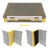 Double Sided PP Fishing Tackle Storage Box Lure Jig Head Hooks Hard Case with Removable Dividers Spong Slot Yellow Gray Green Colors