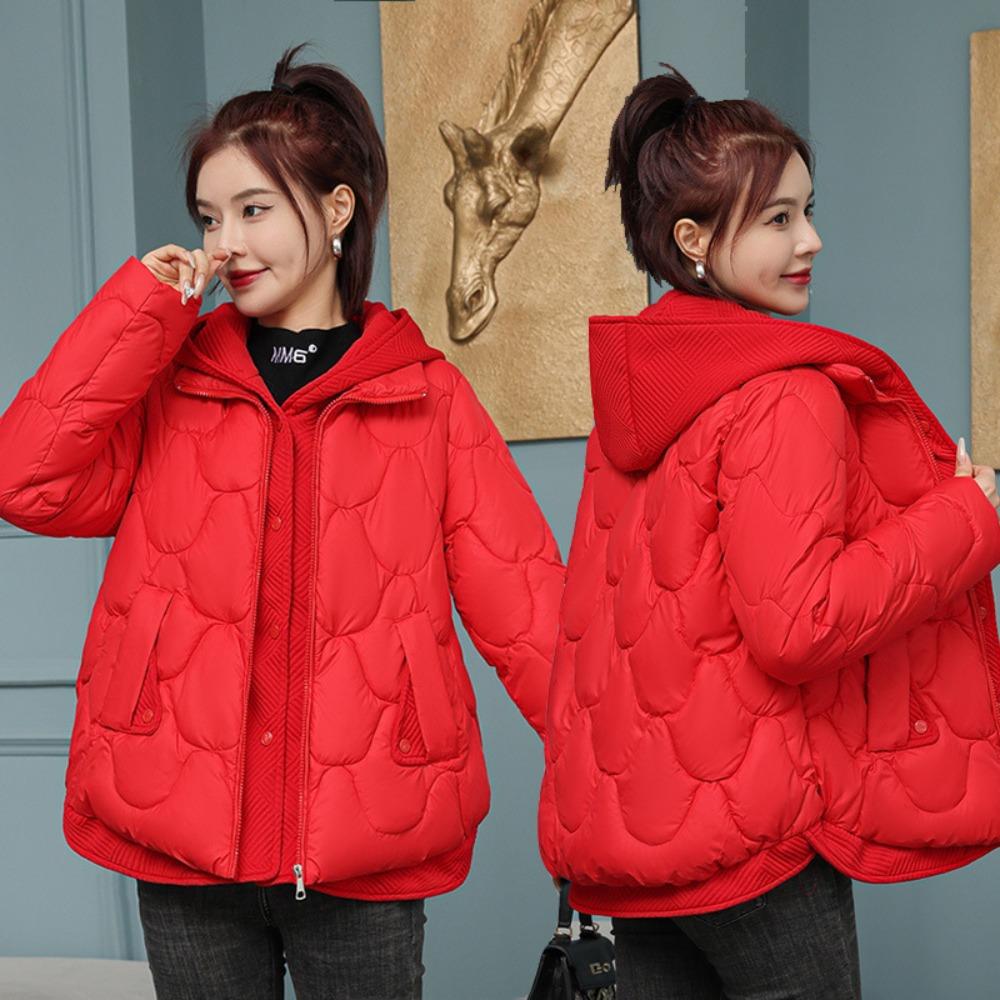 Vintage Women's Winter Cotton-Padded Jackets – Quilted Jacket, Fashionable Streetwear, Warm Lightweight Casual Outerwear
