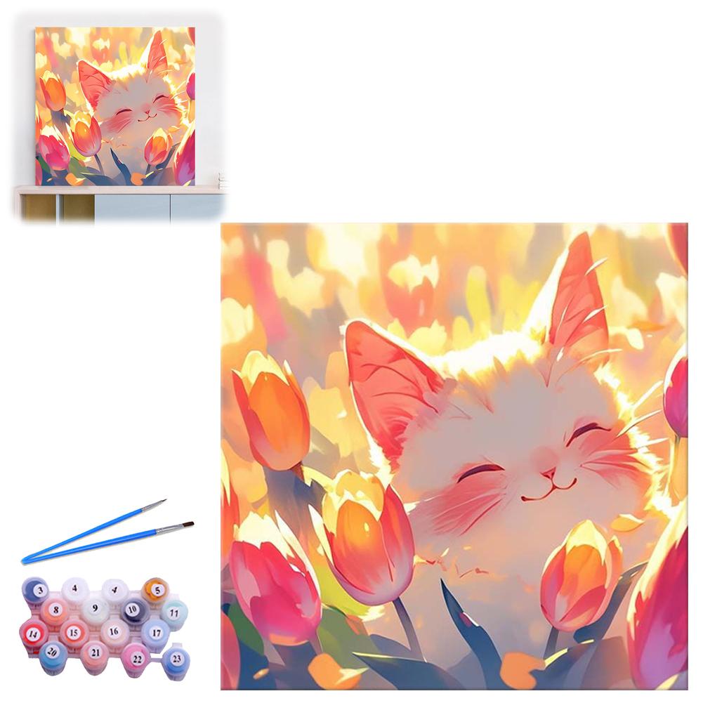 DIY Frame Painting By Numbers Kit Drawing Coloring Gift Painting By Numbers Cat Home Decorations Gift For Kids