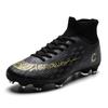 Large size high-top football shoes, men's and children's fly-woven socks, broken nails, artificial turf AG nails competition training shoes