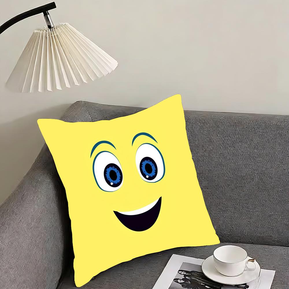 CARTOON ANGRY EYES Cute Cushion Cover Pillowcase Ultra Soft Skin Friendly Fabric Cloud Like Comfort  Concealed Zipper