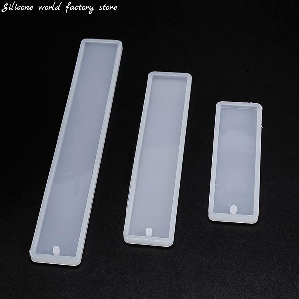 Silicone World Rectangle Silicone Bookmark Mold DIY Bookmark Mold Making Epoxy Resin Jewelry DIY Craft Silicone Transparent Mold