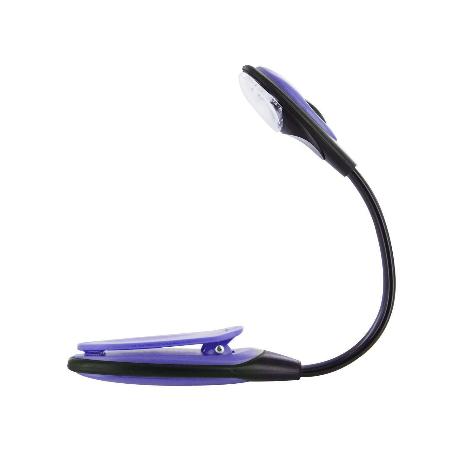 Klip-Lampe zum Lesen, Verstellbarer Lichtwinkel, Lila
