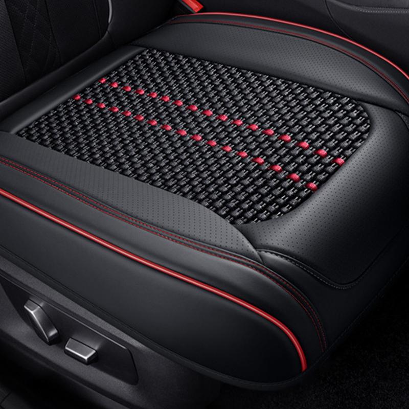 New Full-Wrapped Car Seat Cover Breathable Hole PU Car Front Seat Cushion Four Seasons Universal Anti Slip Auto Seat Protector