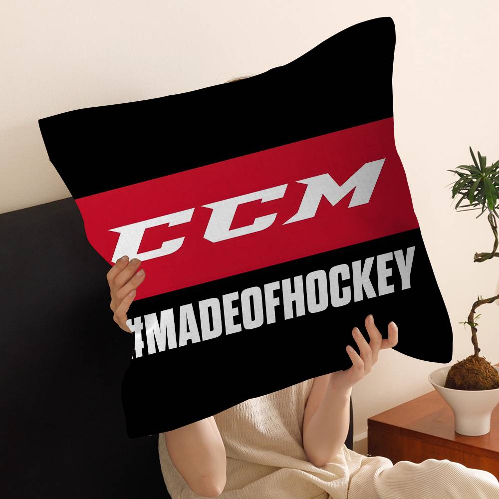 CCM Hockey Colour Logo Sports Silhouette Stitch Lucky Dragon Pillow Cover Sofa Cushion Cover Home Room Decoration Children Gift