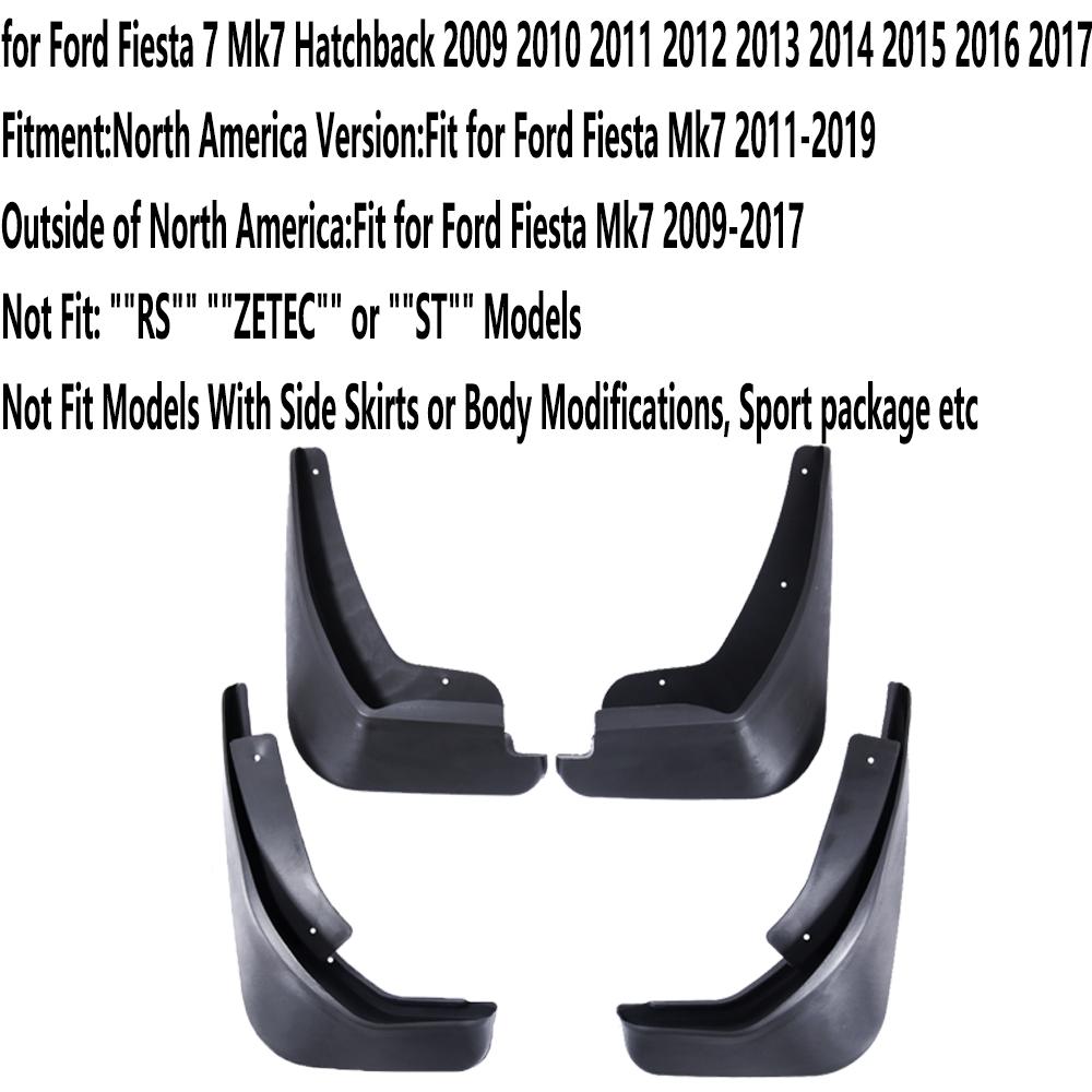 Anti-splash Car Mudguards For Ford Fiesta 7 Mk7 Hatchback 2009~2017 Car Mud Flaps Splash Guard Front Rear Fenders