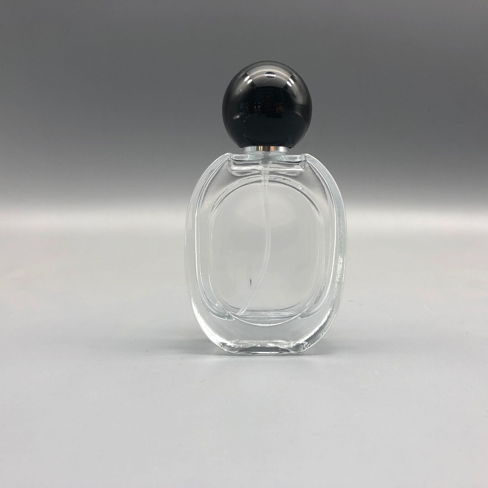 30ml Oval Premium Glass Spray Bottle, Colored Round Cap Portable Refillable Perfume Atomizer 30ml&Glass чёрный