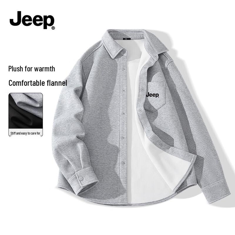 Jeep Мужская фланелевая куртка-рубашка на флисовой подкладке M