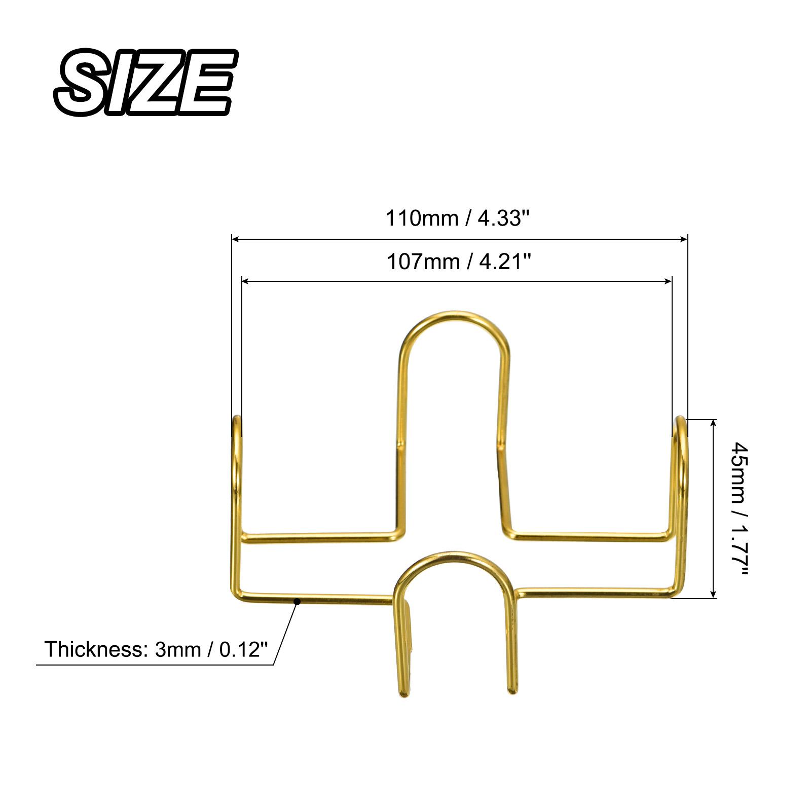 

1/2 шт. Подставка для подставок 1,77 2,95 Железная металлическая стойка для хранения подставок для круглых и квадратных подставок, вмещает 4/8 подставок (Золото) 107mmx110mmx3mm