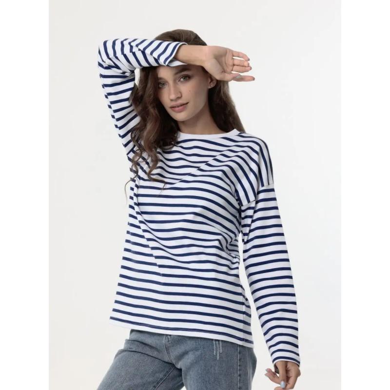 Minimalist Women's Long Sleeve T-Shirt, Premium Quality Soft Fabric, Loose Boxy Silhouette for All-Day Comfort