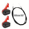 Lawn Mower Throttle Cable with Switch Lever Handle for Direct Installation On Handle Bars of Walk Behind Mower Models