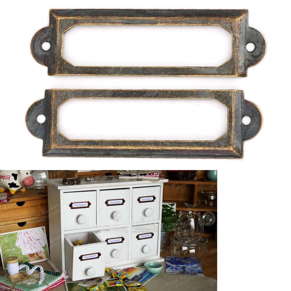 20 Pcs Drawer Label Brand Students DIY Retro Drawer Signs Shelf Note Accessory