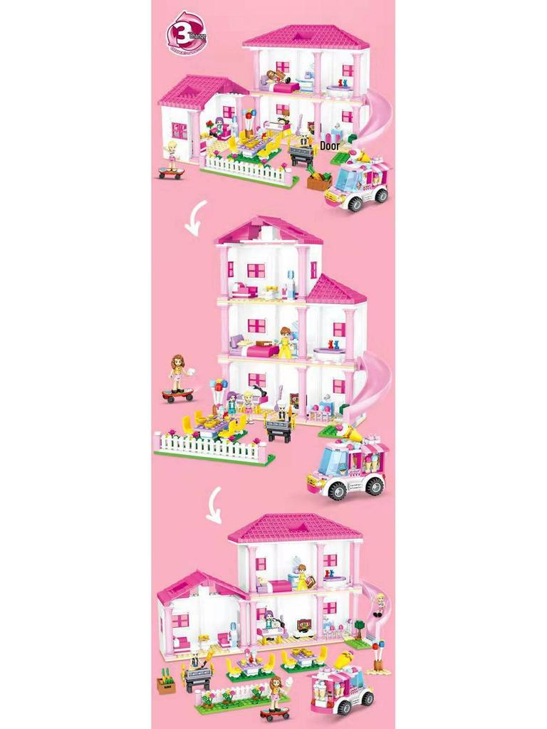 Chao Bao Girls' Castle Puzzle Building Blocks - Children's Birthday Gift