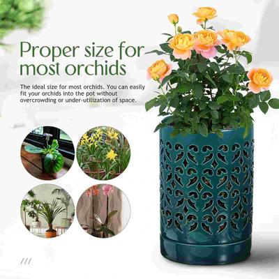 Keramik Orchidee Topf Pflanzer Töpfe mit Drainage Löcher Blume Keramik Kindergarten Garten Blumentopf Orchideen