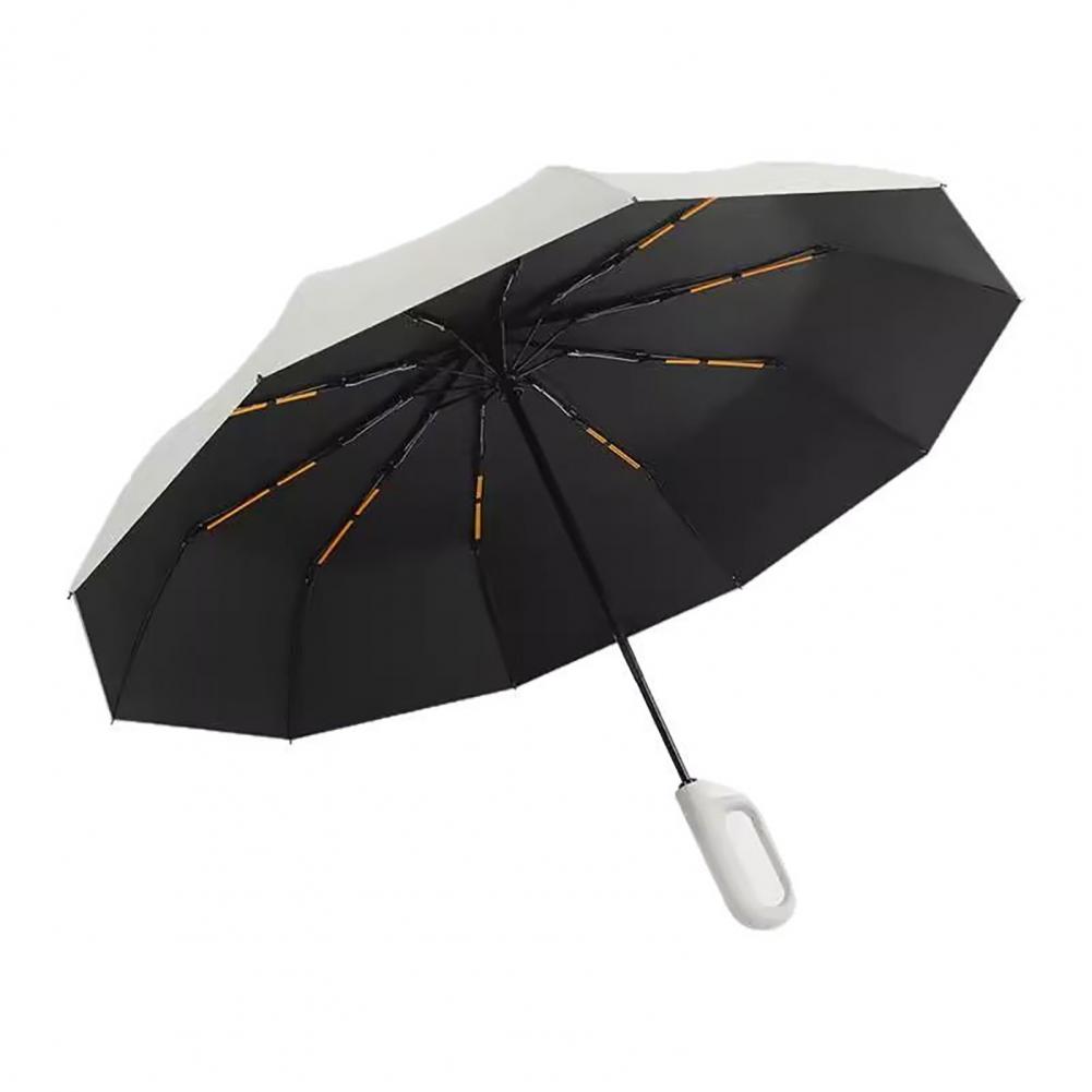 UV Rain Protection Automatic Folding Umbrella Carabiner Handle Windproof 10 Rib Portable Travel Compact Outdoor Gear