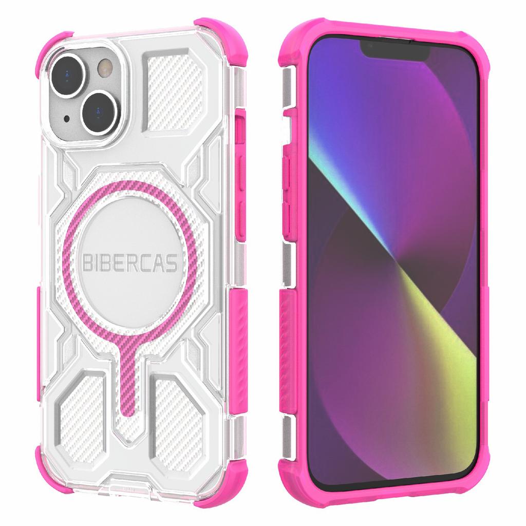 BIBERCAS J-16 Transparent Series For iPhone 14/13 Case Compatible with MagSafe TPU+PC Phone Cover