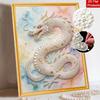 5D Pearl Kit Majestic Dragon Pattern DIY Rhinestone Art Relaxing Handmade Ornament Home Wall Desktop Decoration for Beginners