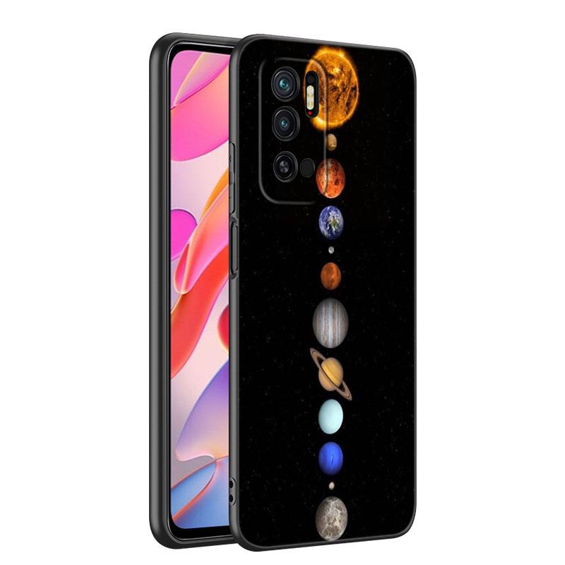 Moon Stars Space Astronaut Black Phone Case For Xiaomi Mi 9 SE 8 10T 11 12 13 Lite 9T 11T 12S 12T 13T 14 Pro 5G NE 11i 12X