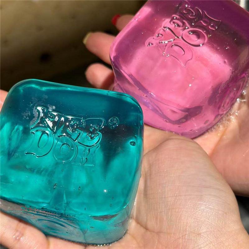 NeeDoh Nice Cube Squishy Stress Soft Stretchy Sensory Fidget Toy for Anxiety Relief ADHD Focus Stress Relief for Adults Kids