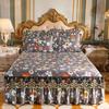 High Quality Thicken Fine Short Plush Quilted Bed Skirt King Queen Size Warm Velvet Bedspread No Pillowcase