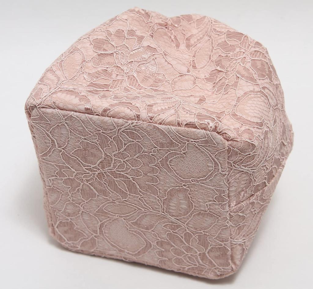 [Hasegawa] Lace Drawstring Bag, Square Bottom, Japanese Style, Kimono, Yukata, Made In Japan (Pink)