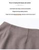 A-line High-Waisted Wool Blend Midi Skirt for Women - Slimming, Hip-Hugging, Thigh-Covering, Autumn/Winter 2025 Style.