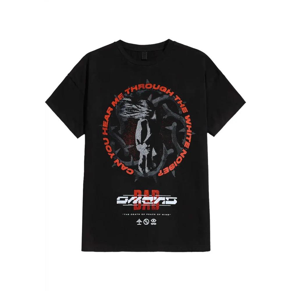 Americký Evropský Trend Kapela Pánské Dámské Tričko Špatná Znamení Nadměrné Pánské Dámské Unisex Krátký Rukáv Y2k Top Trička Pánské Oblečení