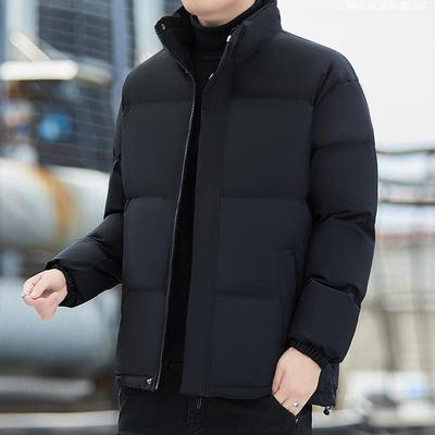 Daunenjacke Herren Winter Paar Verdickt Stehkragen Brotjacke Ins Einfarbig Vielseitig Warm Baumwolljacke