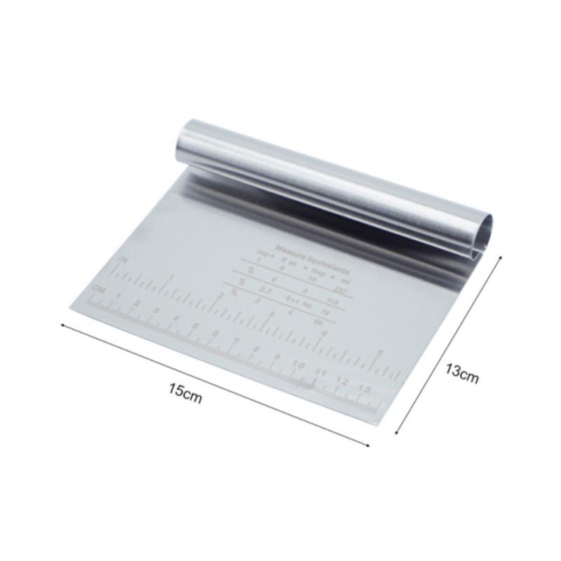 

1 шт. скребок из нержавеющей стали, скребок для торта с весами, скребок для теста, бытовой скребок для сахара, для выпечки тортов, кухонные принадлежности 02