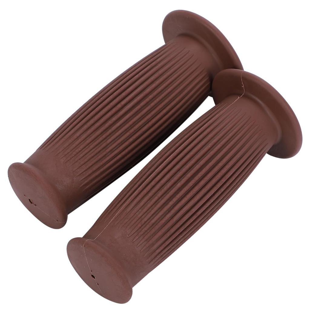 Nakira Motorradgriff Moped Lenker Fassform 0,9 Zoll (22,2mm) Links und Rechts Set Gummi F Typ (Braun)