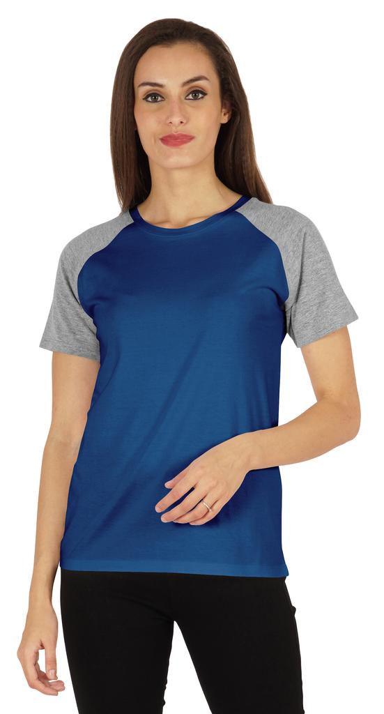 Inkmeso Women  S Raglan Short Sleeve T-Shirt Regular Fit Casual Solid Basic Tee